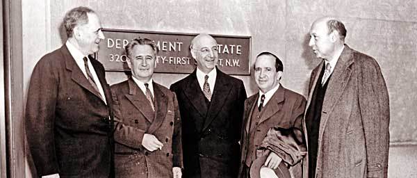 Claims Conference delegation meeting at the US State Department in 1952